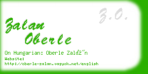 zalan oberle business card